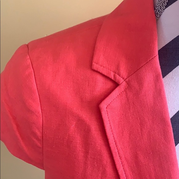 Coral red short sleeve blazer EUC - Picture 3 of 7